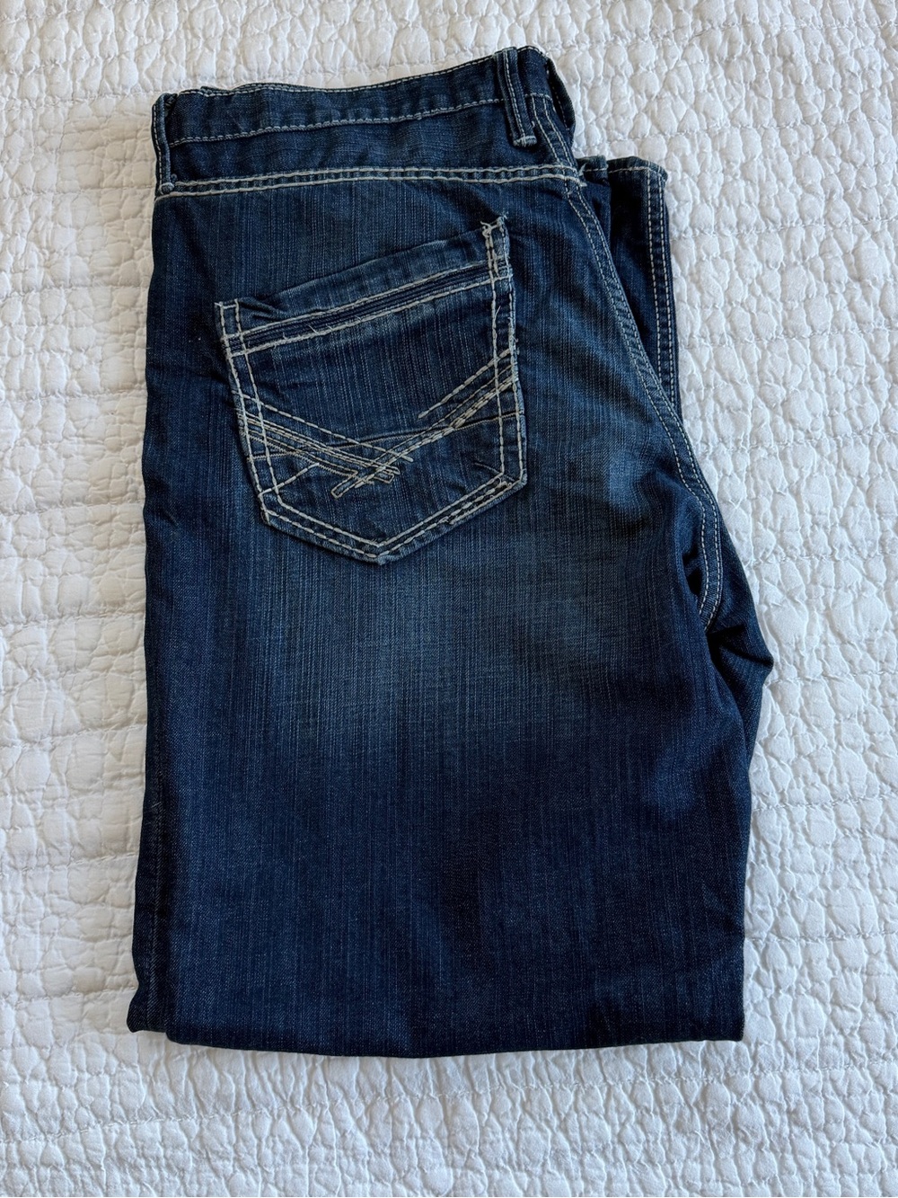 BKE Men's Dark Indigo Straight Jeans